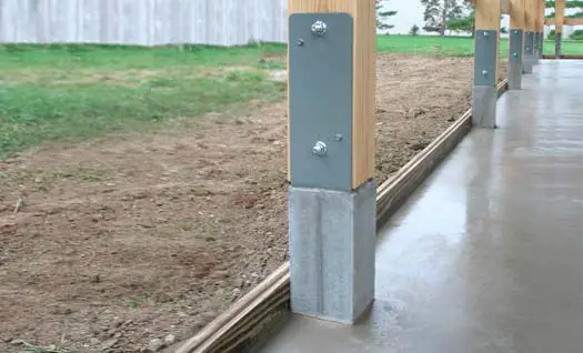 Perma-Column precast concrete columns supporting a post-frame building